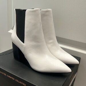 Brand new white booties
